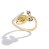 Thumbnail Image 1 of Limor Mindful Jewellery Elements Earth Oval Lemon Quartz, Green Tourmaline and Diamond Bypass Ring in Sterling Silver