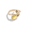 Thumbnail Image 2 of Limor Mindful Jewellery Elements Earth Oval Lemon Quartz, Green Tourmaline and Diamond Bypass Ring in Sterling Silver