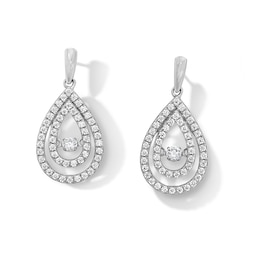 Unstoppable Love™ 0.70 CT. T.W. Certified Lab-Grown Diamond Double Teardrop Earrings in 14K White Gold (F/SI2)