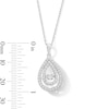 Thumbnail Image 3 of Unstoppable Love™ 0.50 CT. T.W. Certified Lab-Grown Diamond Double Teardrop Pendant in 14K White Gold (F/SI2)