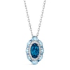 Thumbnail Image 1 of Le Vian® Oval Deep Sea Blue Topaz™, Sky Blue Topaz, Blueberry Sapphire™ and Nude Diamond™ Pendant in 14K Vanilla Gold®