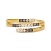 Thumbnail Image 4 of Le Vian® Good Karma 0.23 CT. T.W. Chocolate Ombré Diamond® and Vanilla Diamond® Bypass Ring in 14K Honey Gold™
