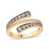 Thumbnail Image 1 of Le Vian® Good Karma 0.58 CT. T.W. Chocolate Diamond® and Nude Diamond™ Graduated Bypass Ring in 14K Honey Gold™