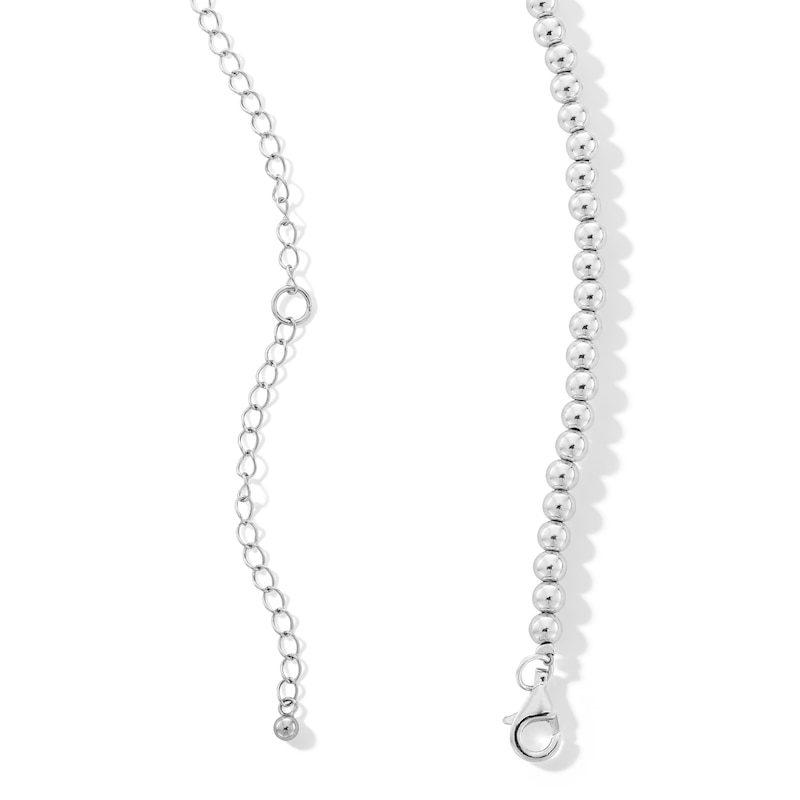 Main Image 3 of 2.0mm Bead Necklace in Hollow Sterling Silver - 24”