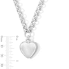 Thumbnail Image 4 of Puff Heart Drop Chain Necklace in Hollow Sterling Silver - 20”