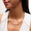 Thumbnail Image 2 of 2.5mm Diamond-Cut Cube Link Necklace in Solid Sterling Silver - 18”