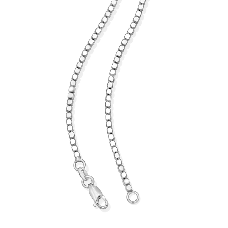 Main Image 3 of 2.5mm Diamond-Cut Cube Link Necklace in Solid Sterling Silver - 18”