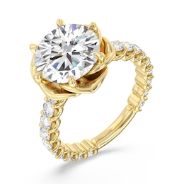 Enchanted Star Belle 3.80 CT. T.W. Certified Lab-Grown Diamond Rose Engagement Ring in 14K Gold (F/VS2)