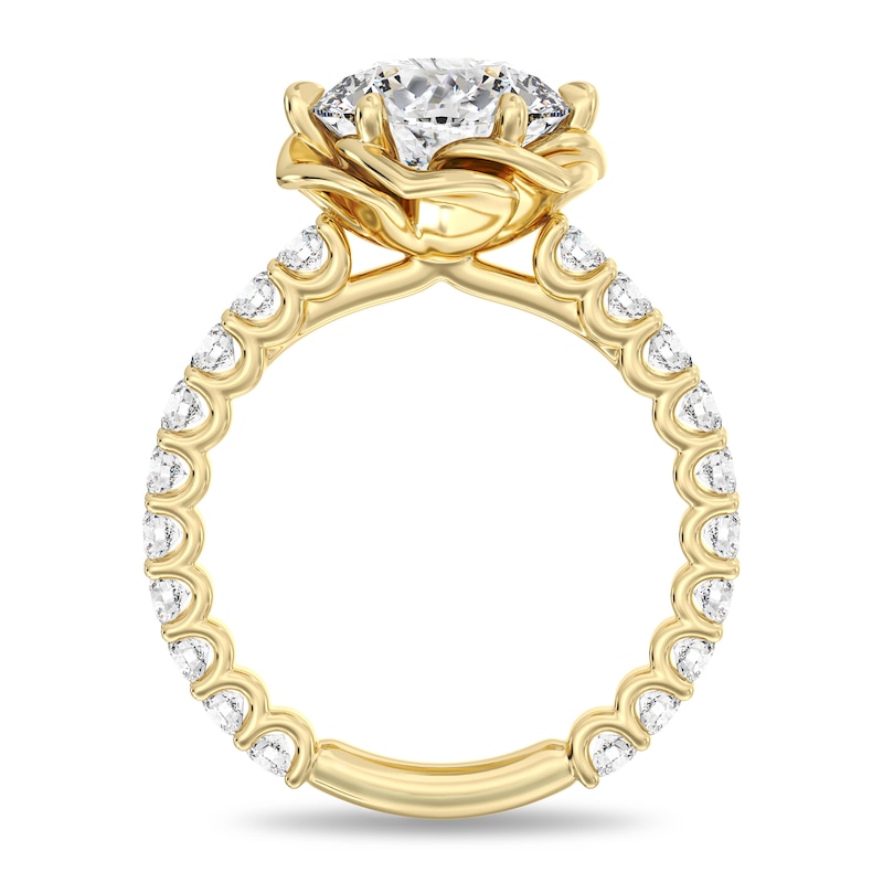 Main Image 4 of Enchanted Star Belle 3.80 CT. T.W. Certified Lab-Grown Diamond Rose Engagement Ring in 14K Gold (F/VS2)