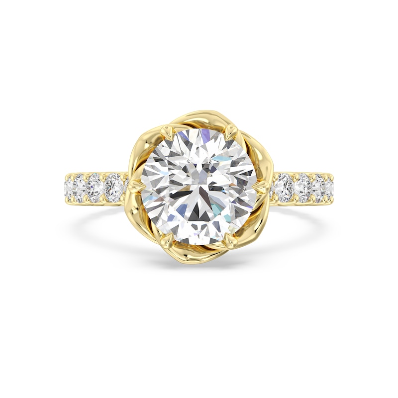 Main Image 5 of Enchanted Star Belle 3.80 CT. T.W. Certified Lab-Grown Diamond Rose Engagement Ring in 14K Gold (F/VS2)