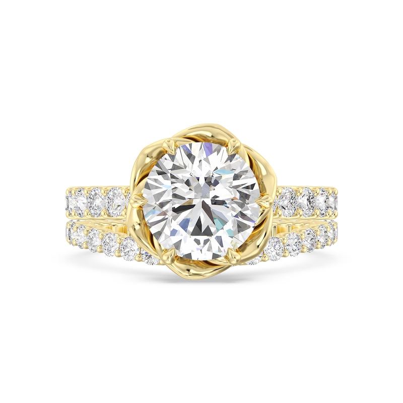 Main Image 7 of Enchanted Star Belle 3.80 CT. T.W. Certified Lab-Grown Diamond Rose Engagement Ring in 14K Gold (F/VS2)