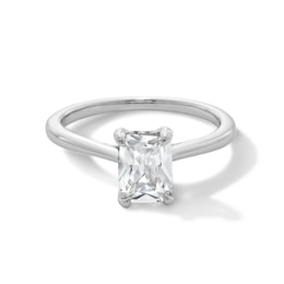 1.60 CT. T.W. Radiant-Cut Certified Lab-Grown Diamond Solitaire Engagement Ring in 14K White Gold (F/VS2)