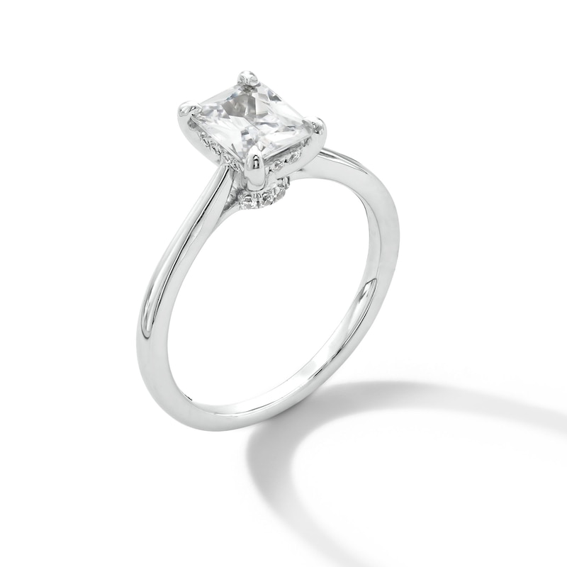 Main Image 3 of 1.60 CT. T.W. Radiant-Cut Certified Lab-Grown Diamond Solitaire Engagement Ring in 14K White Gold (F/VS2)