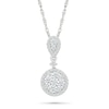 Thumbnail Image 2 of 1.23 CT. T.W. Multi-Diamond Frame Drop Pendant and Earrings Set in Sterling Silver