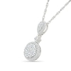 Thumbnail Image 3 of 1.23 CT. T.W. Multi-Diamond Frame Drop Pendant and Earrings Set in Sterling Silver