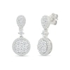 Thumbnail Image 4 of 1.23 CT. T.W. Multi-Diamond Frame Drop Pendant and Earrings Set in Sterling Silver