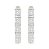 Thumbnail Image 3 of 0.23 CT. T.W. Diamond Quad J-Hoop Earrings in Sterling Silver
