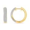 Thumbnail Image 2 of 0.45 CT. T.W. Diamond Twist Hoop Earrings in 10K Gold