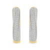 Thumbnail Image 3 of 0.45 CT. T.W. Diamond Twist Hoop Earrings in 10K Gold