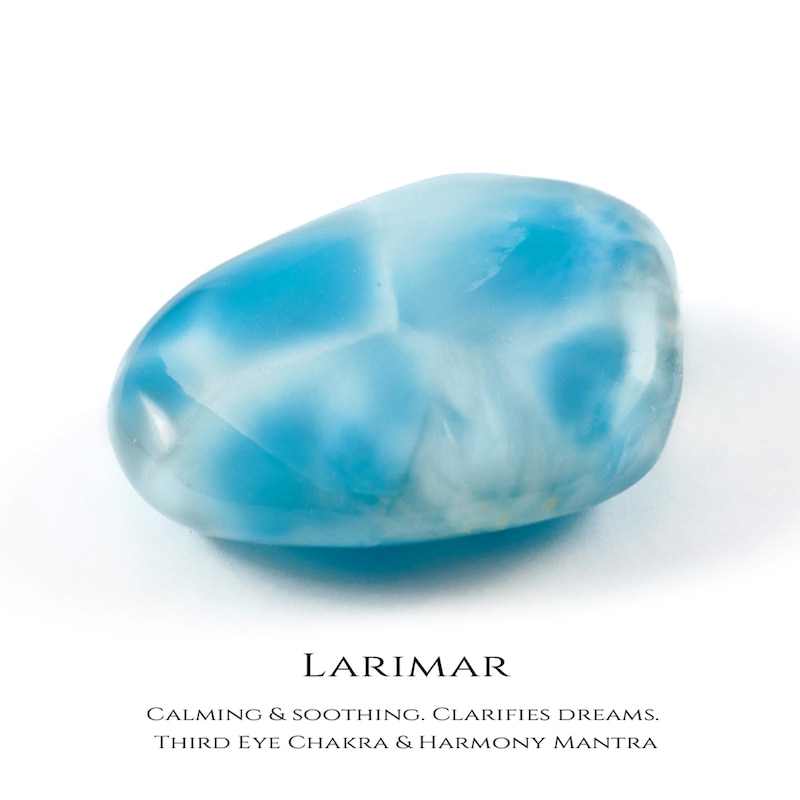 Main Image 2 of Limor Mindful Jewellery Elements Air Blue Larimar and Diamond Swirl Cloud Frame Necklace in Sterling Silver