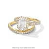 Thumbnail Image 4 of Vera Wang Love Collection 2.95 CT. T.W. Emerald-Cut Certified Lab-Grown Diamond Frame Engagement Ring in 14K Gold