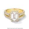 Thumbnail Image 5 of Vera Wang Love Collection 2.95 CT. T.W. Emerald-Cut Certified Lab-Grown Diamond Frame Engagement Ring in 14K Gold