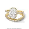 Thumbnail Image 4 of Vera Wang Love Collection 1.95 CT. T.W. Oval Certified Lab-Grown Diamond Frame Engagement Ring in 14K Gold (F/VS2)