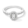 Thumbnail Image 4 of 0.50 CT. T.W. Oval Diamond Frame Art Deco Vintage-Style Bridal Set in 14K White Gold