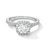 Thumbnail Image 1 of Vera Wang Love Collection 1.58 CT. T.W. Certified Lab-Grown Diamond Cushion Frame Engagement Ring in 14K White Gold