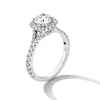 Thumbnail Image 2 of Vera Wang Love Collection 1.58 CT. T.W. Certified Lab-Grown Diamond Cushion Frame Engagement Ring in 14K White Gold
