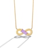 Thumbnail Image 1 of Limor Mindful Jewellery Guidestones Rectangle Amethyst Infinity Necklace in Sterling Silver with 24K Gold Plate