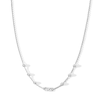 Thumbnail Image 1 of Infinity and Diamond-Cut Bead Station Necklace in 10K White Gold