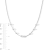 Thumbnail Image 4 of Infinity and Diamond-Cut Bead Station Necklace in 10K White Gold
