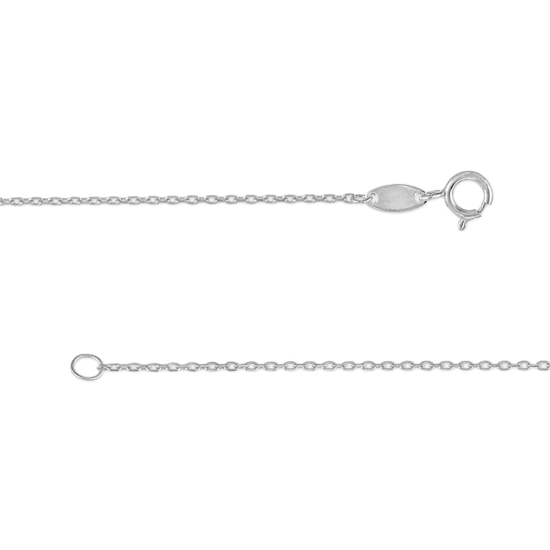 Main Image 3 of Infinity and Diamond-Cut Bead Station Bracelet in 10K White Gold - 7.5”