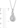 Thumbnail Image 3 of Pear-Shaped White Lab-Created Sapphire Infinity Drop Pendant in Sterling Silver