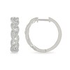 Thumbnail Image 2 of 0.45 CT. T.W. Diamond Braided Hoop Earrings in Sterling Silver