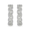 Thumbnail Image 3 of 0.45 CT. T.W. Diamond Braided Hoop Earrings in Sterling Silver