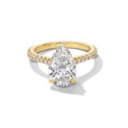 Vera Wang Love Collection 3.45 CT. T.W. Pear-Shaped Certified Lab-Grown Diamond Engagement Ring in 14K Gold (F/VS2)