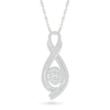 Thumbnail Image 1 of 0.95 CT. T.W. Oval-Shaped Multi-Diamond Infinity Pendant in 10K White Gold