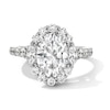 Thumbnail Image 1 of Vera Wang Love Collection 2.95 CT. T.W. Oval Certified Lab-Grown Diamond Scallop Engagement Ring in 14K White Gold