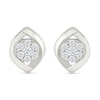 Thumbnail Image 3 of 0.23 CT. T.W. Multi-Diamond Twist Frame Stud Earrings in 10K White Gold