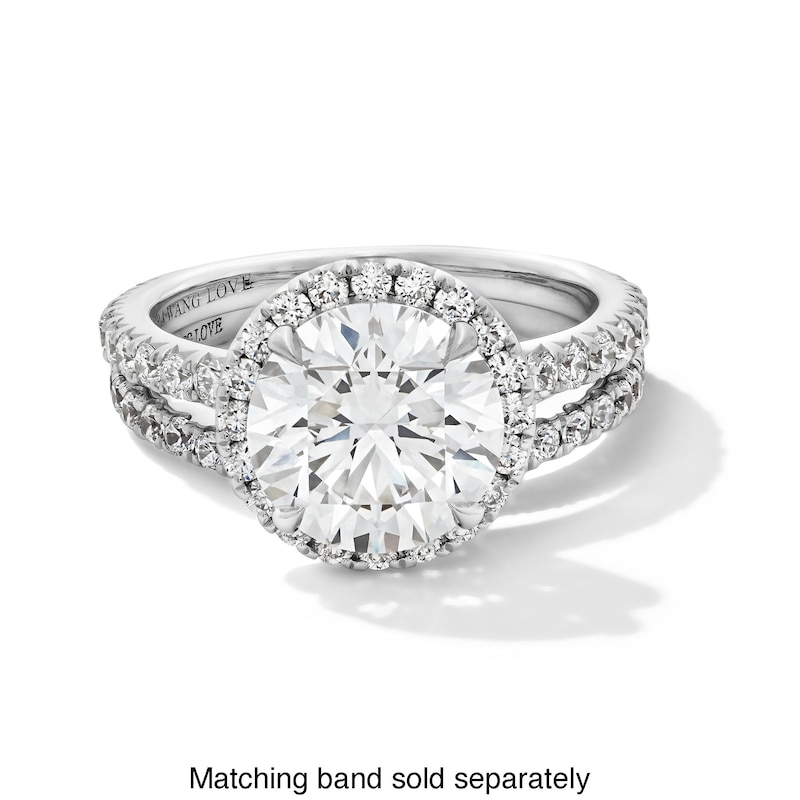Main Image 4 of Vera Wang Love Collection 3.69 CT. T.W. Certified Lab-Grown Diamond Frame Engagement Ring in 14K White Gold (F/VS2)