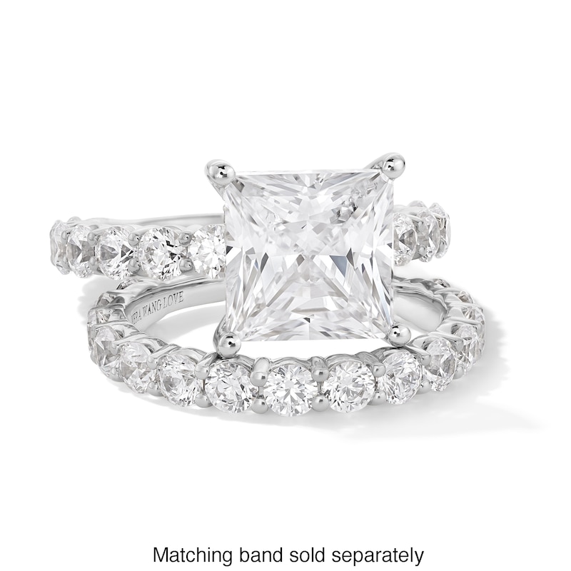 Main Image 4 of Vera Wang Love Collection 5.45 CT. T.W. Princess-Cut Certified Lab-Grown Diamond Engagement Ring in 14K White Gold