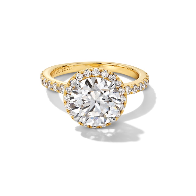 Main Image 1 of Vera Wang Love Collection 3.69 CT. T.W. Certified Lab-Grown Diamond Frame Engagement Ring in 14K Gold (F/VS2)