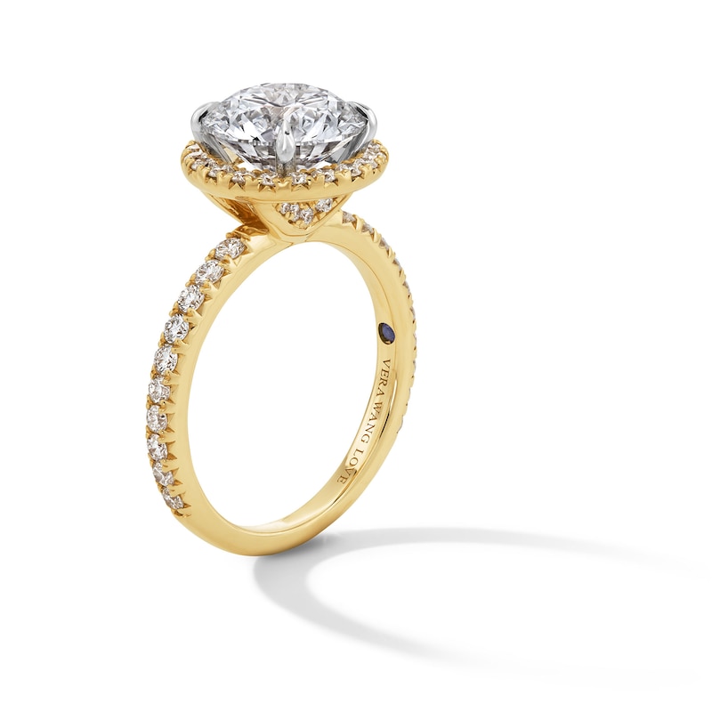 Main Image 3 of Vera Wang Love Collection 3.69 CT. T.W. Certified Lab-Grown Diamond Frame Engagement Ring in 14K Gold (F/VS2)