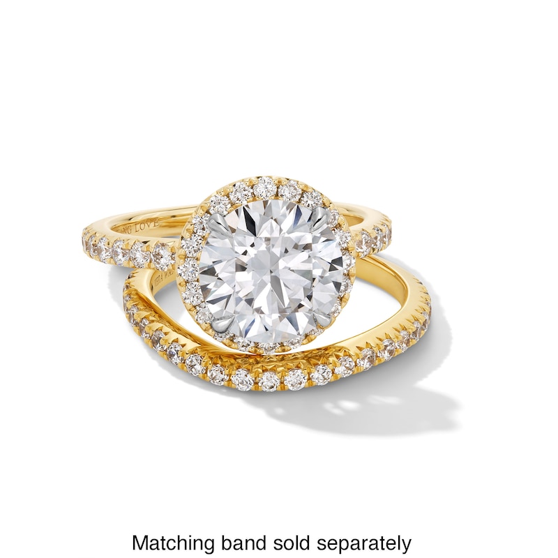 Main Image 4 of Vera Wang Love Collection 3.69 CT. T.W. Certified Lab-Grown Diamond Frame Engagement Ring in 14K Gold (F/VS2)