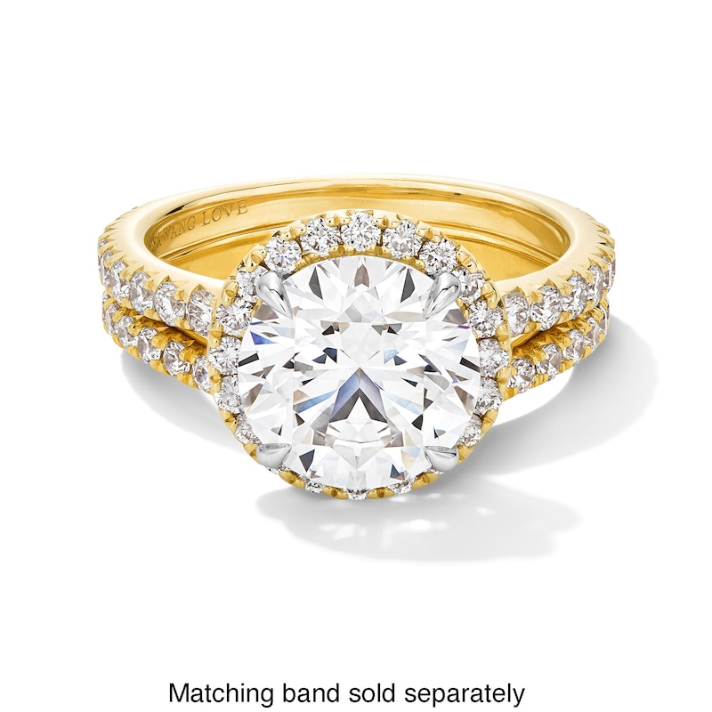 Main Image 5 of Vera Wang Love Collection 3.69 CT. T.W. Certified Lab-Grown Diamond Frame Engagement Ring in 14K Gold (F/VS2)