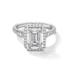 Thumbnail Image 1 of Vera Wang Love Collection 4.95 CT. T.W. Emerald Certified Lab-Grown Diamond Frame Engagement Ring in 14K White Gold