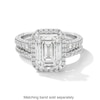 Thumbnail Image 4 of Vera Wang Love Collection 4.95 CT. T.W. Emerald Certified Lab-Grown Diamond Frame Engagement Ring in 14K White Gold