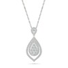 Thumbnail Image 1 of 0.95 CT. T.W. Diamond Arabesque Frame Pendant in Sterling Silver
